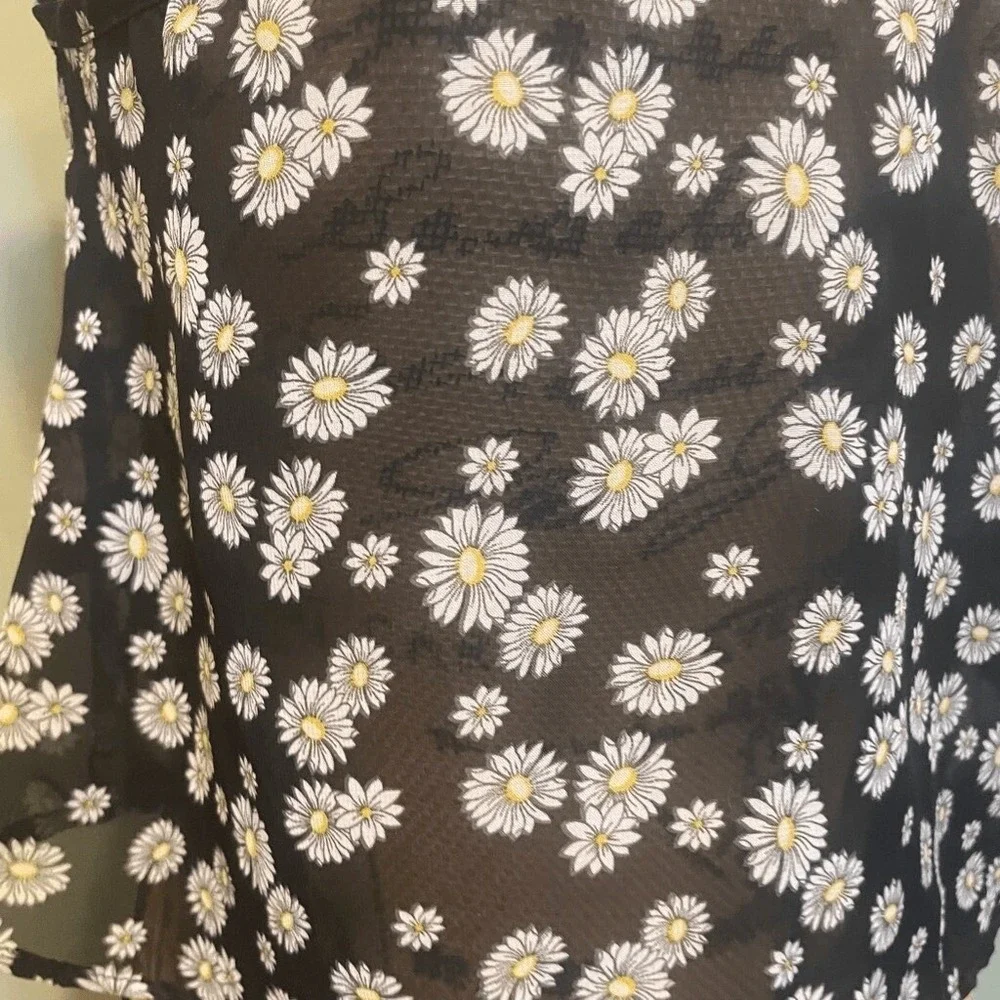 Full Tilt‎ Sheer Daisy Floral Swim Cover Up Tank Top Flowy